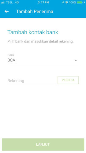 Pilih Rekening Bank Pilih Rekening Bank