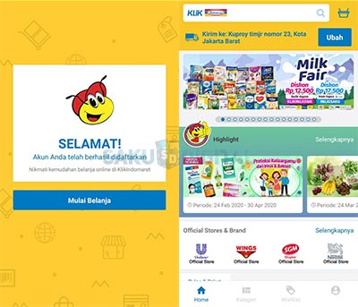 Pendaftaran Klik Indomaret sudah selesai Pendaftaran Klik Indomaret sudah selesai