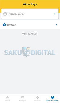 menu Akun Saya menu Akun Saya