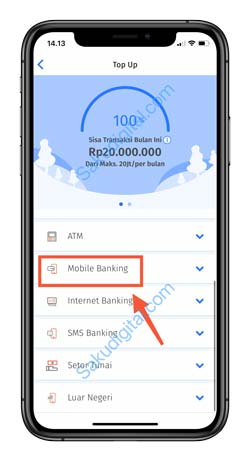 4 Pilih Mobile Banking 1