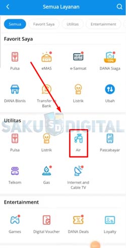 3 Klik Menu Air