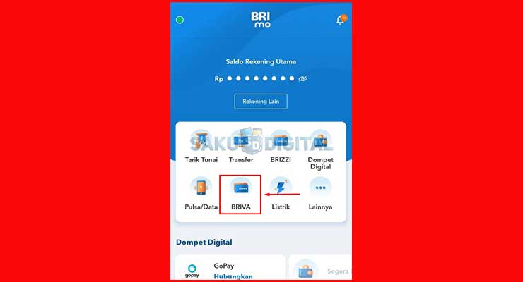 Pilih Menu BRIVA